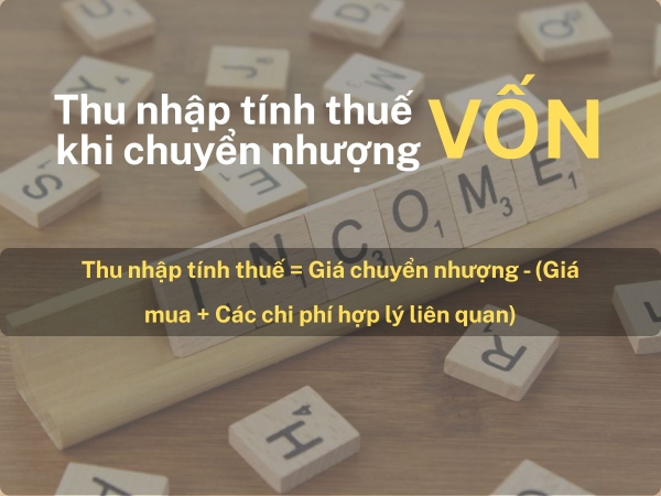 Công thức tính thuế TNCN phải nộp khi chuyển nhượng vốn