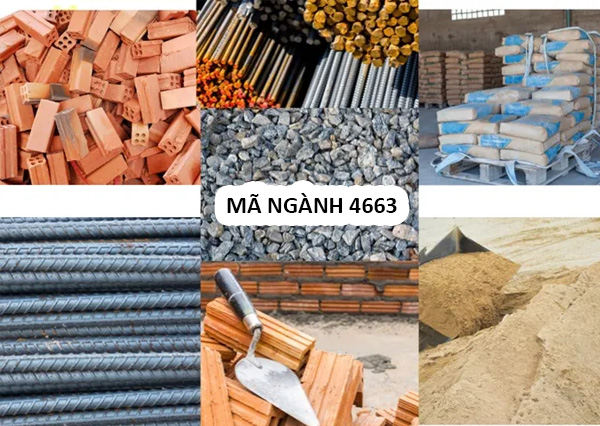 Mã ngành 4663 dành cho hoạt động bán buôn vật liệu xây dựng