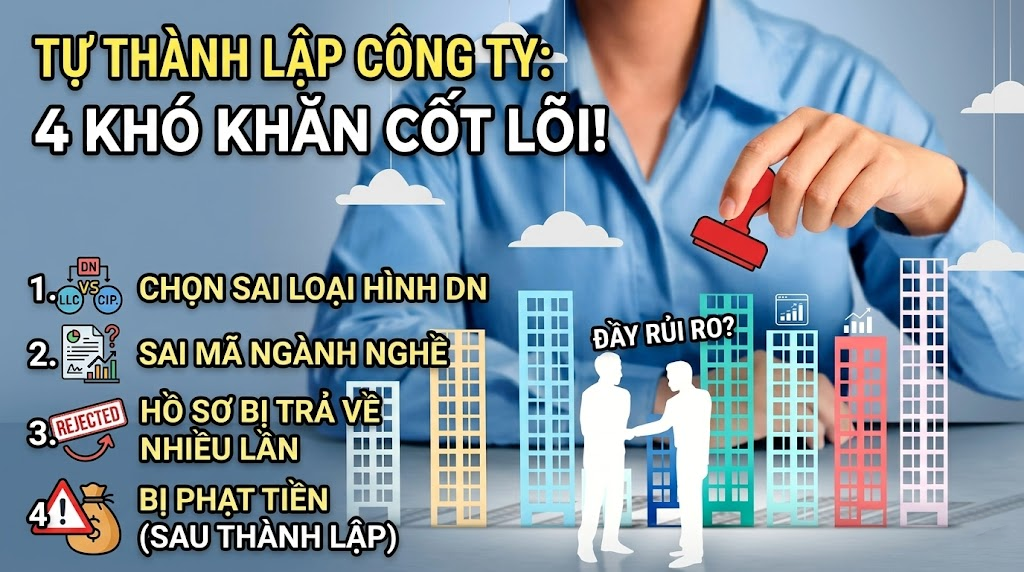 Tự đăng ký thành lập doanh nghiệp là vô cùng khó khăn