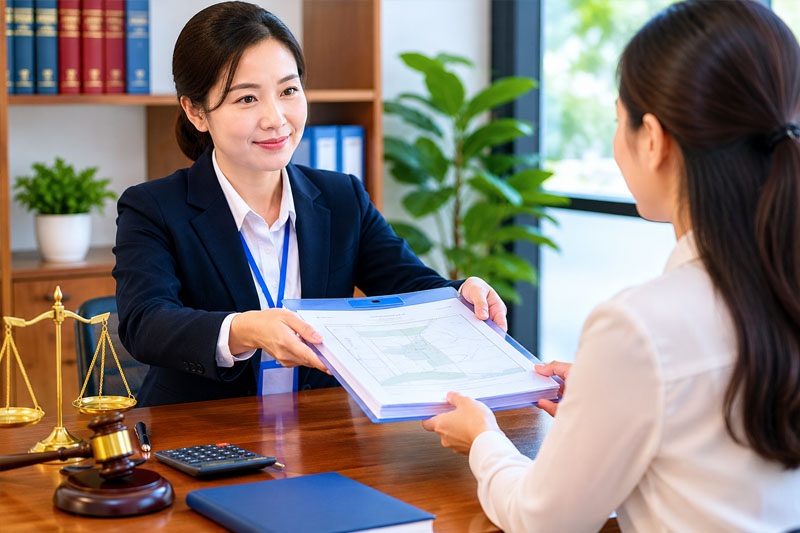Công chứng viên tiếp nhận hồ sơ